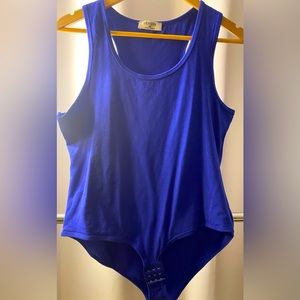 Cobalt blue bodysuit. Size 2x. Brand Zendaya from silver icing.